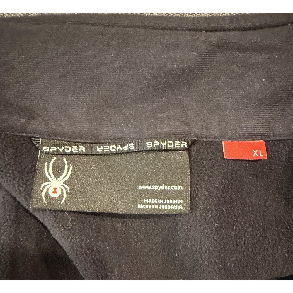 Spyder Core Sweater Full Zip Jacket Womens XL Black Cable Knit Fleece Lining - Picture 6 of 7